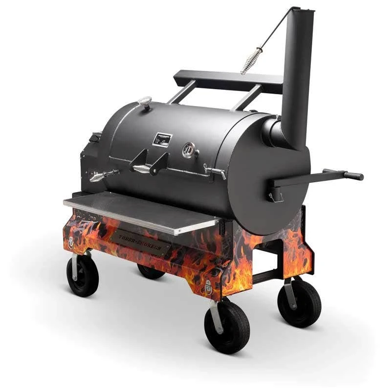 Yoder Smokers YS1500 Competition Cart Magnetic Wrap - Orange Flames 10 Yoder Smokers YS1500 Competition Cart Magnetic Wrap - Orange Flames - Image 8