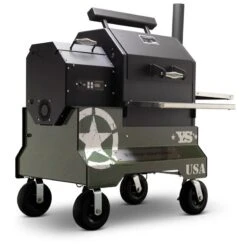 Yoder Smokers YS480 Competition Cart Magnetic Wrap - Military Green -Barbecue Supplies Store yoder smokers ys480 competition cart magnetic wrap military green outdoor grill accessories 40053218050325