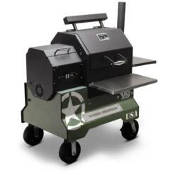 Yoder Smokers YS480 Competition Cart Magnetic Wrap - Military Green -Barbecue Supplies Store yoder smokers ys480 competition cart magnetic wrap military green outdoor grill accessories 40053218214165