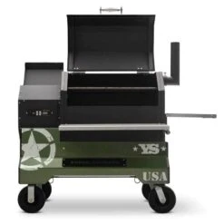 Yoder Smokers YS640 Competition Cart Magnetic Wrap - Military Green -Barbecue Supplies Store yoder smokers ys640 competition cart magnetic wrap military green outdoor grill accessories 40053271527701