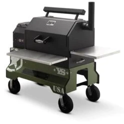 Yoder Smokers YS640 Competition Cart Magnetic Wrap - Military Green -Barbecue Supplies Store yoder smokers ys640 competition cart magnetic wrap military green outdoor grill accessories 40053271593237