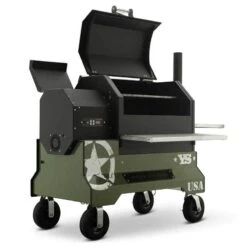 Yoder Smokers YS640 Competition Cart Magnetic Wrap - Military Green -Barbecue Supplies Store yoder smokers ys640 competition cart magnetic wrap military green outdoor grill accessories 40053272346901