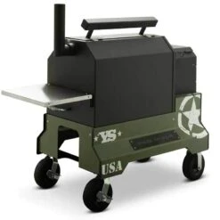 Yoder Smokers YS640 Competition Cart Magnetic Wrap - Military Green -Barbecue Supplies Store yoder smokers ys640 competition cart magnetic wrap military green outdoor grill accessories 40053272477973