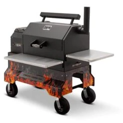 Yoder Smokers YS640 Competition Cart Magnetic Wrap - Orange Flames -Barbecue Supplies Store yoder smokers ys640 competition cart magnetic wrap orange flames outdoor grill accessories 40053271298325