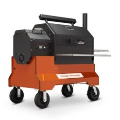 Yoder Smokers YS640s Pellet Grill On Competition Cart Limited Edition Colors -Barbecue Supplies Store yoder smokers ys640s pellet grill limited edition colors burnt orange outdoor grills 42026744840469