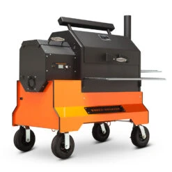 Yoder Smokers YS640s Pellet Grill On Competition Cart